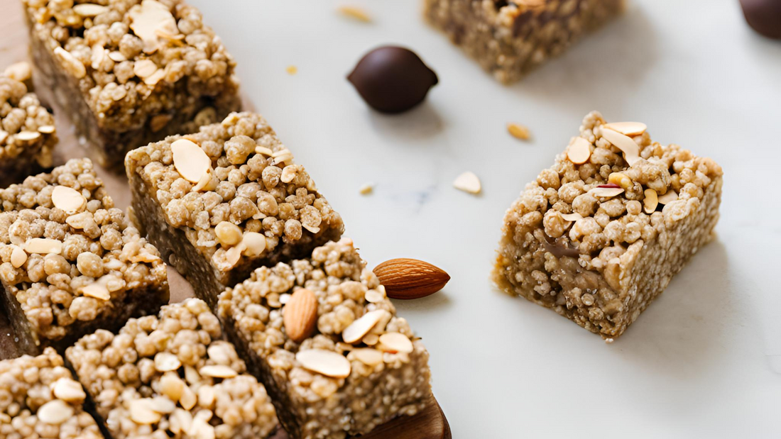 Barritas de quinua pop original c/ mantequilla de almendras