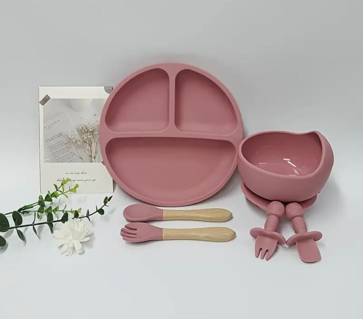 Juego para alimentación - color Rosa