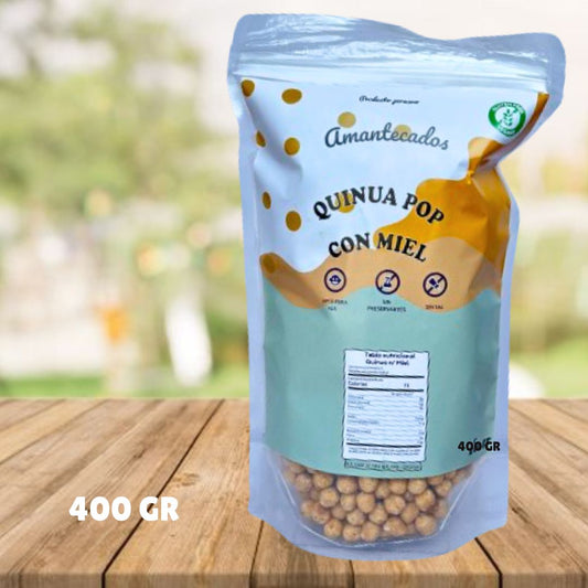 Cereal quinua pop con miel - 400 gr