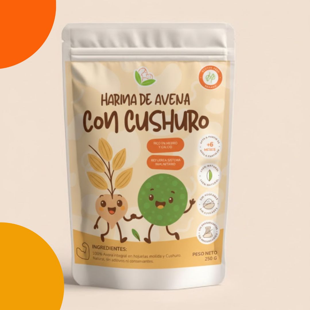 Harina de avena enriquecida con alga cushuro - 250 gr