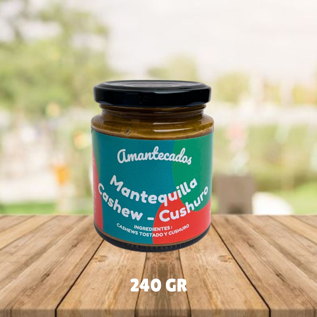 Mantequilla de Cashews enriquecida con alga cushuro - 240 gr