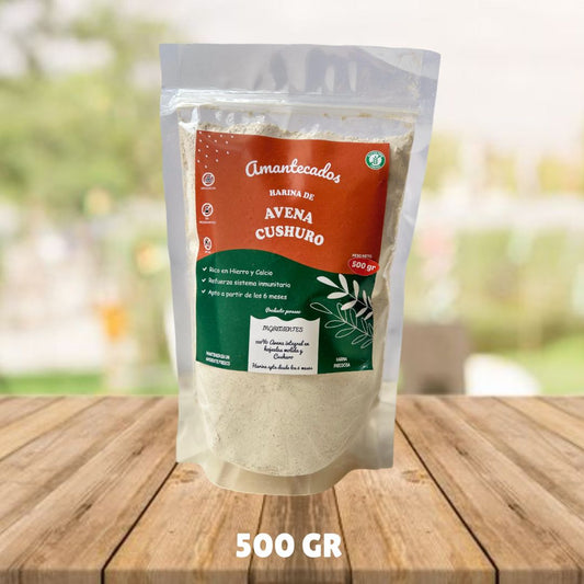 Harina de avena enriquecida con alga cushuro - 500 gr