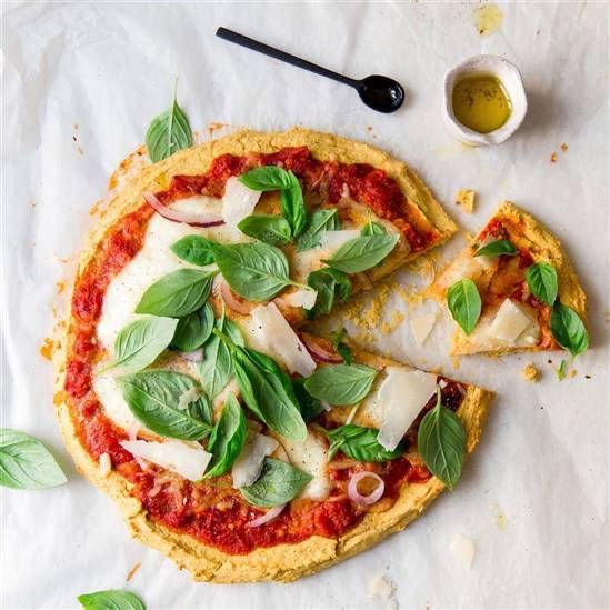Pizza de garbanzos