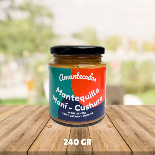 Mantequilla de maní enriquecida con alga cushuro - 240 gr