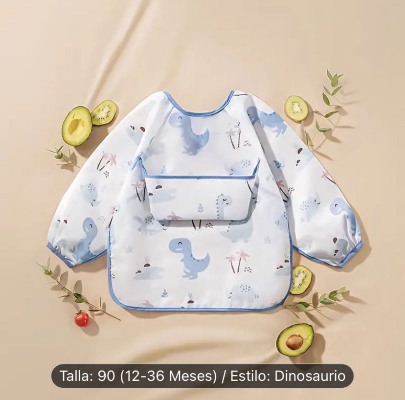 Babero impermeable azul