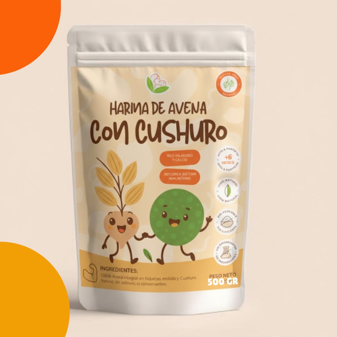 Harina de avena enriquecida con alga cushuro - 500 gr