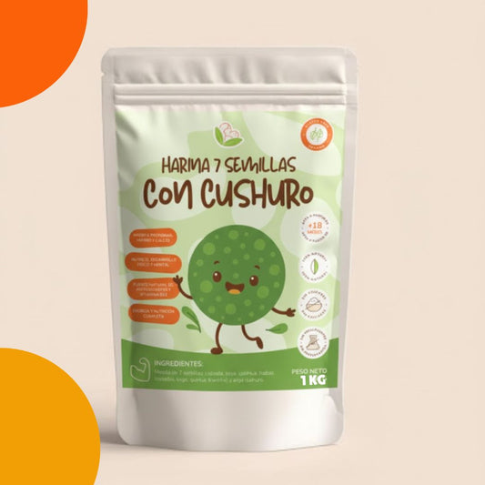 Harina 7 semillas enriquecida con alga Cushuro 1 kg